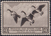 US Federal Duck Stamps #RW3 Mint\NH XF
